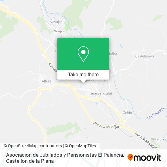 Asociacion de Jubilados y Pensionistas El Palancia map