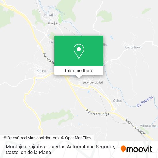 mapa Montajes Pujades - Puertas Automaticas Segorbe