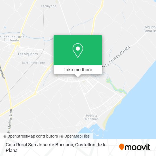 mapa Caja Rural San Jose de Burriana