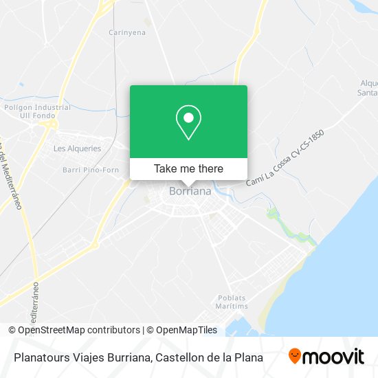 mapa Planatours Viajes Burriana