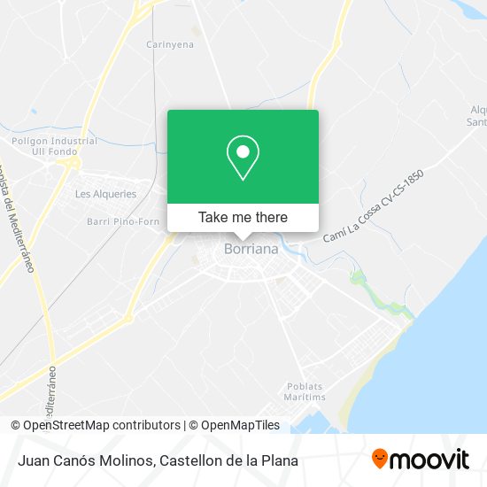 Juan Canós Molinos map