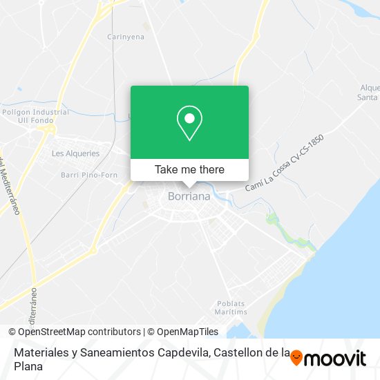 mapa Materiales y Saneamientos Capdevila
