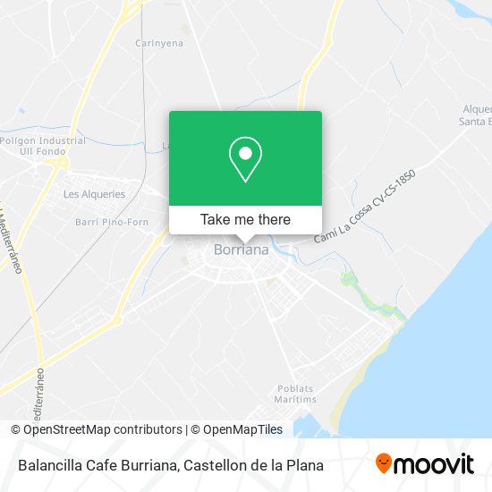 mapa Balancilla Cafe Burriana
