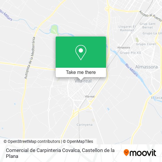 mapa Comercial de Carpinteria Covalca