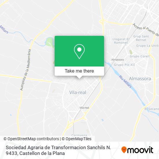 Sociedad Agraria de Transformacion Sanchils N. 9433 map