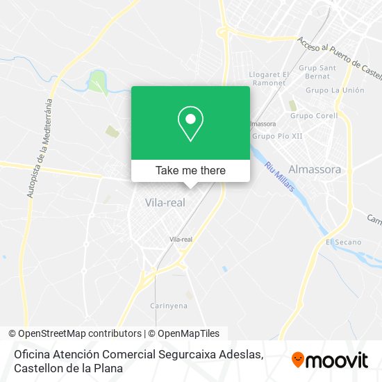 mapa Oficina Atención Comercial Segurcaixa Adeslas