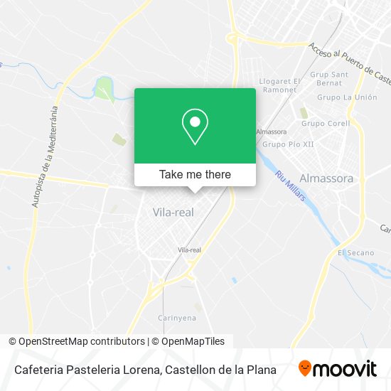 mapa Cafeteria Pasteleria Lorena