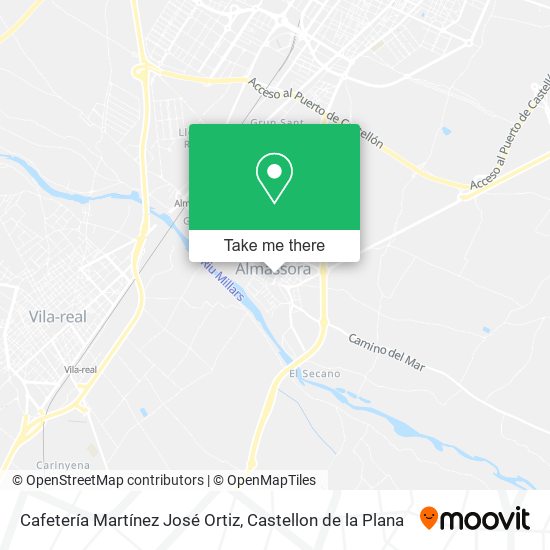 mapa Cafetería Martínez José Ortiz