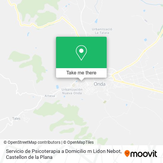 mapa Servicio de Psicoterapia a Domicilio m Lidon Nebot