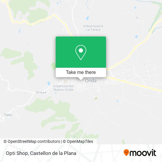 mapa Opti Shop