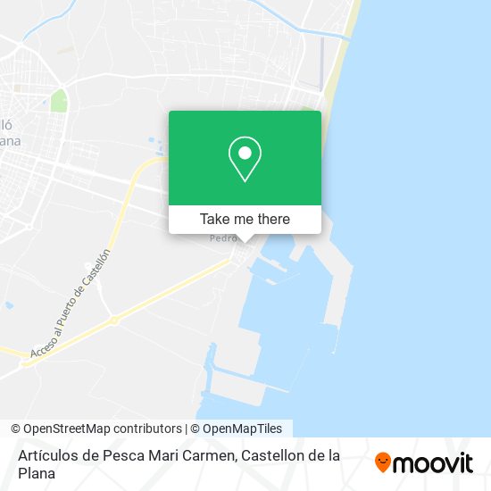 mapa Artículos de Pesca Mari Carmen