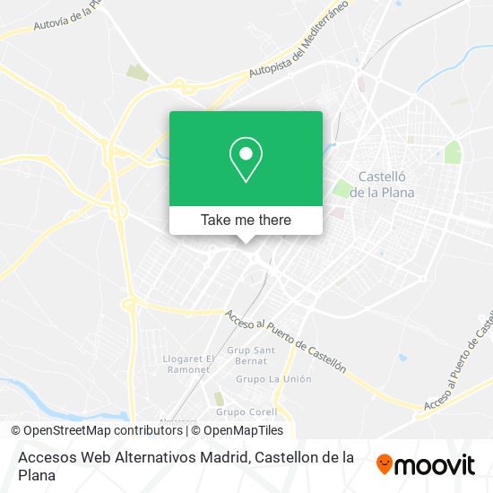 mapa Accesos Web Alternativos Madrid