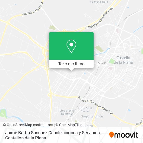 mapa Jaime Barba Sanchez Canalizaciones y Servicios