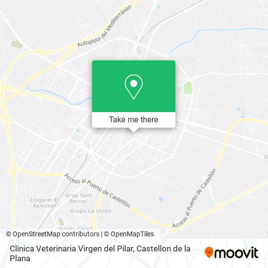 mapa Clínica Veterinaria Virgen del Pilar