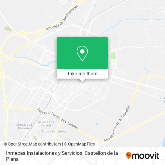 mapa Inmecas Instalaciones y Servicios