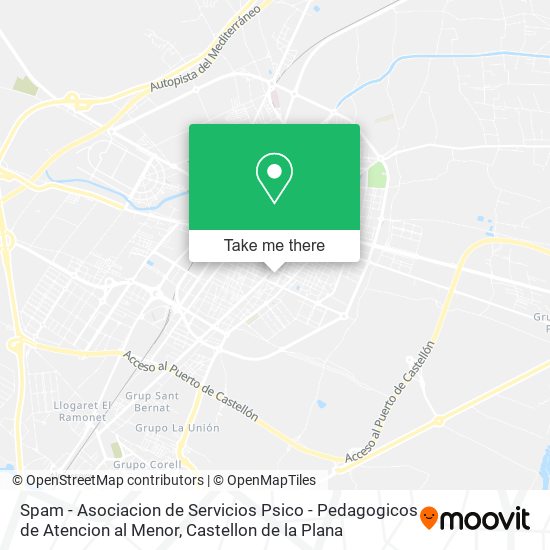 mapa Spam - Asociacion de Servicios Psico - Pedagogicos de Atencion al Menor