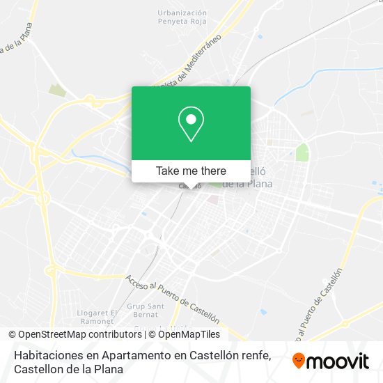 Habitaciones en Apartamento en Castellón renfe map