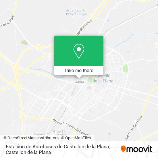 mapa Estación de Autobuses de Castellón de la Plana