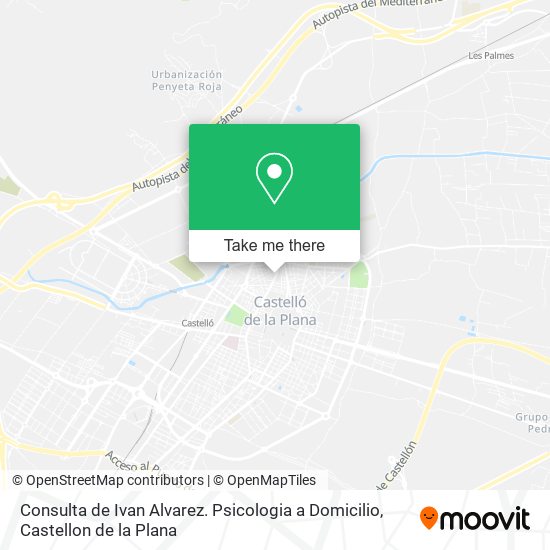 Consulta de Ivan Alvarez. Psicologia a Domicilio map