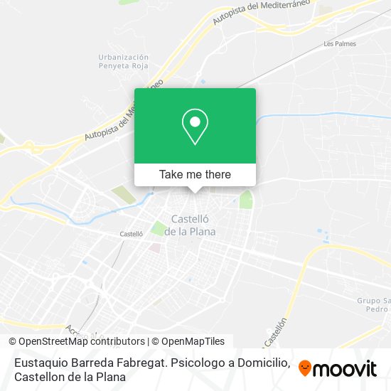 mapa Eustaquio Barreda Fabregat. Psicologo a Domicilio