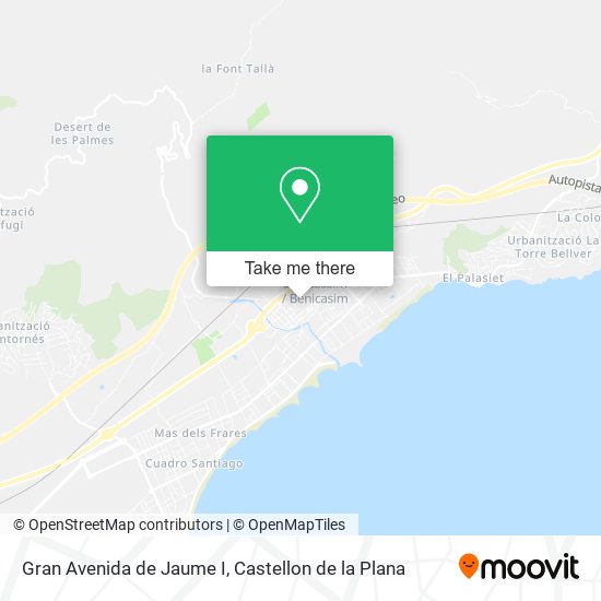 mapa Gran Avenida de Jaume I