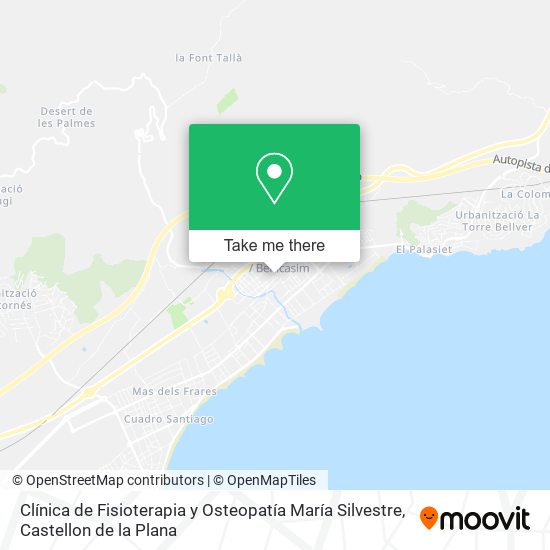 mapa Clínica de Fisioterapia y Osteopatía María Silvestre