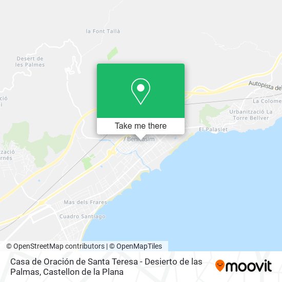 mapa Casa de Oración de Santa Teresa - Desierto de las Palmas