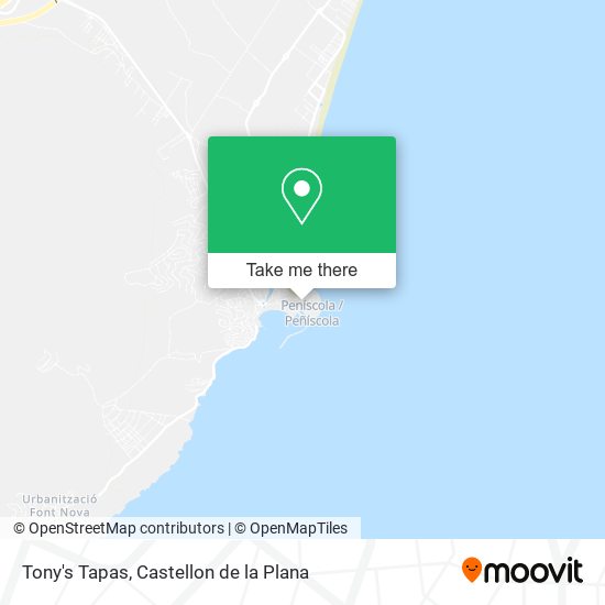 mapa Tony's Tapas