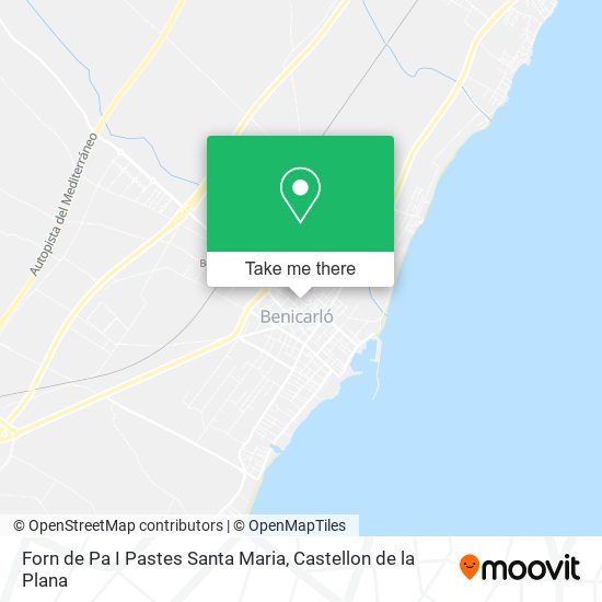 mapa Forn de Pa I Pastes Santa Maria