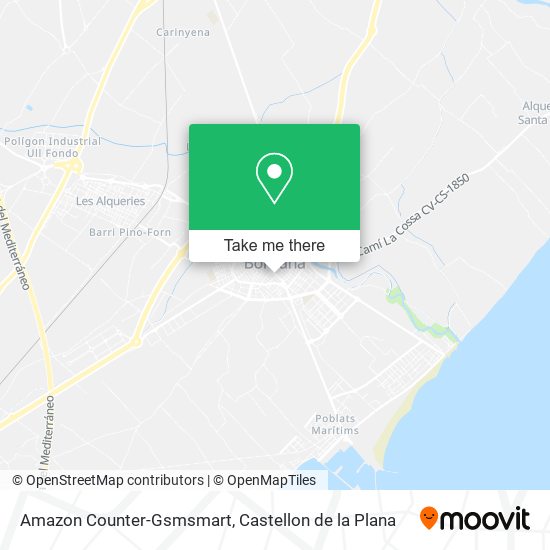 Amazon Counter-Gsmsmart map