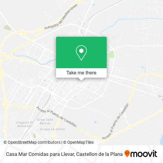 mapa Casa Mar Comidas para Llevar