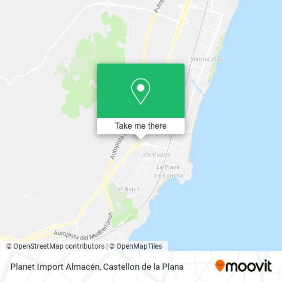Planet Import Almacén map