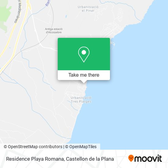 mapa Residence Playa Romana