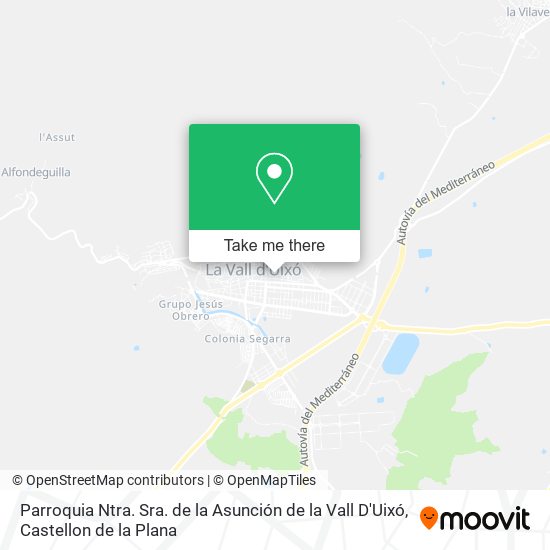 mapa Parroquia Ntra. Sra. de la Asunción de la Vall D'Uixó