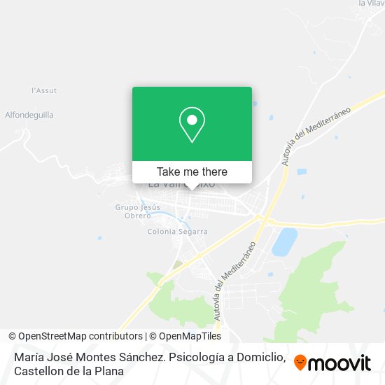 María José Montes Sánchez. Psicología a Domiclio map
