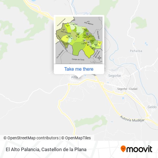 El Alto Palancia map
