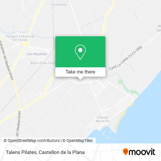 mapa Talens Pilates