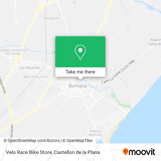 mapa Velo Race Bike Store