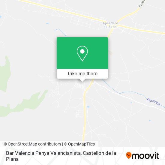 mapa Bar Valencia Penya Valencianista