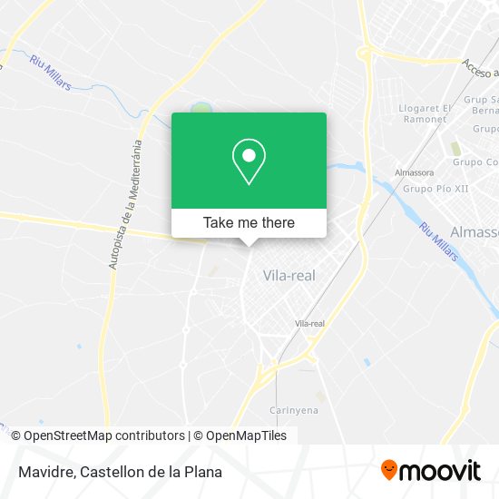 mapa Mavidre