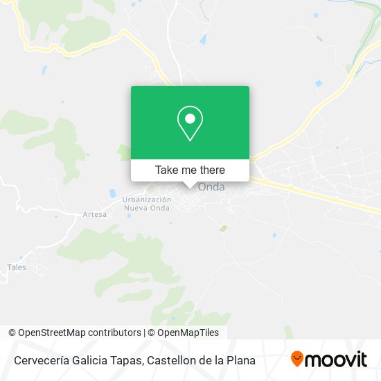 Cervecería Galicia Tapas map