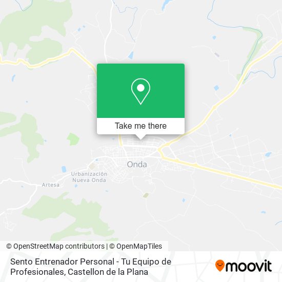 mapa Sento Entrenador Personal - Tu Equipo de Profesionales