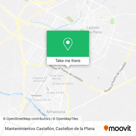 mapa Mantenimientos Castellón