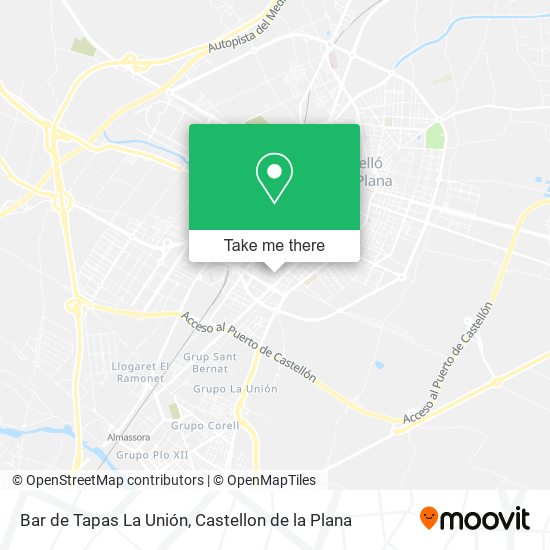 mapa Bar de Tapas La Unión