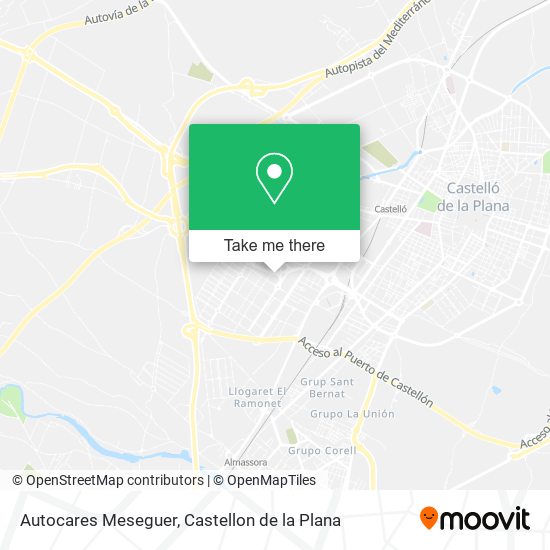 mapa Autocares Meseguer