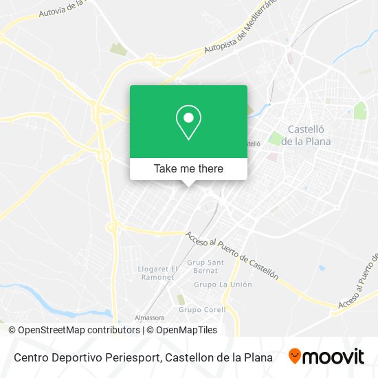 mapa Centro Deportivo Periesport