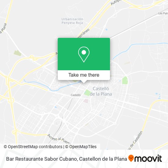 mapa Bar Restaurante Sabor Cubano
