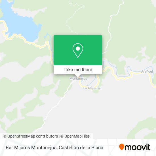 Bar Mijares Montanejos map