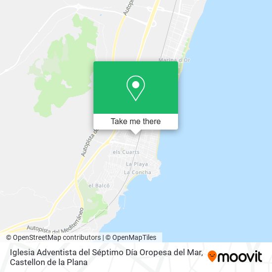 mapa Iglesia Adventista del Séptimo Día Oropesa del Mar
