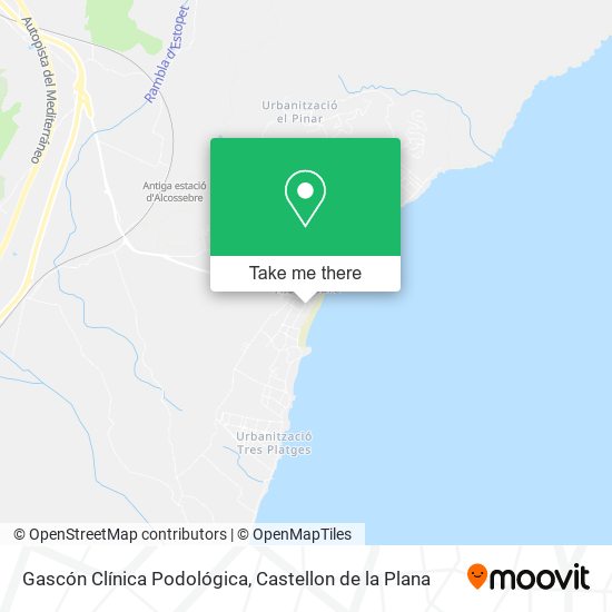 mapa Gascón Clínica Podológica